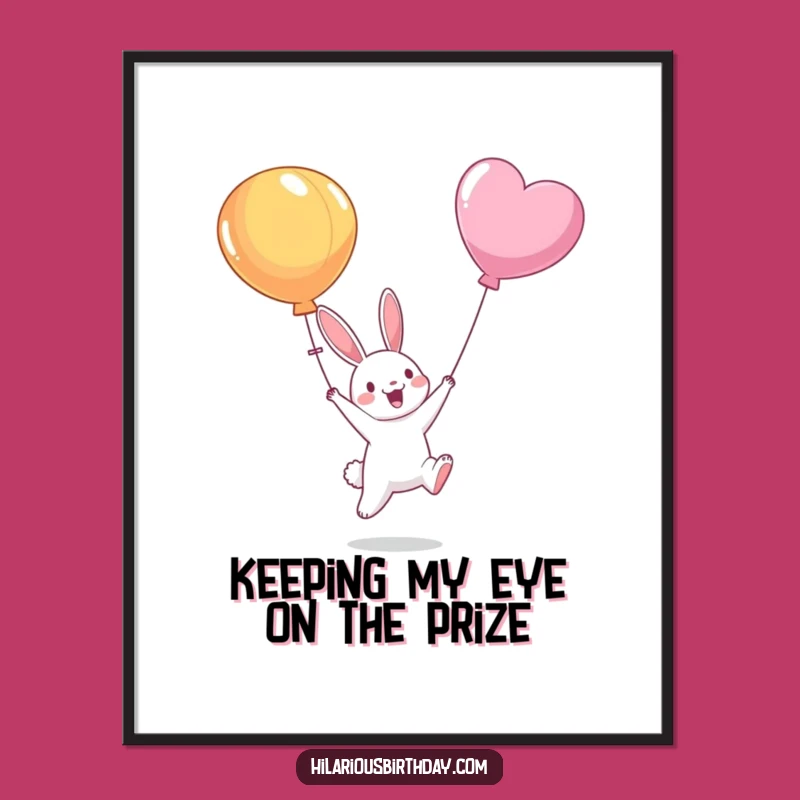 Funny Free Printable Bunny Balloon Wall Art: Whimsical Downloadable Decor for Your Home