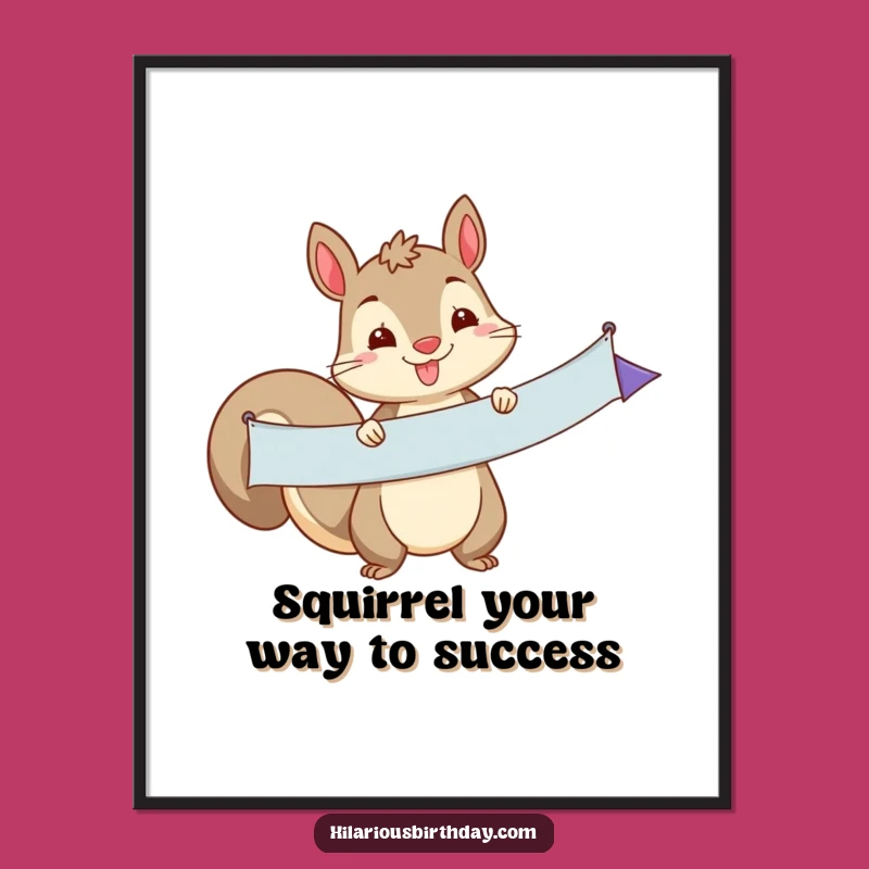 Free Printable Squirrel Wall Art: Funny Banner Downloadable Decor for Whimsical Home Accents