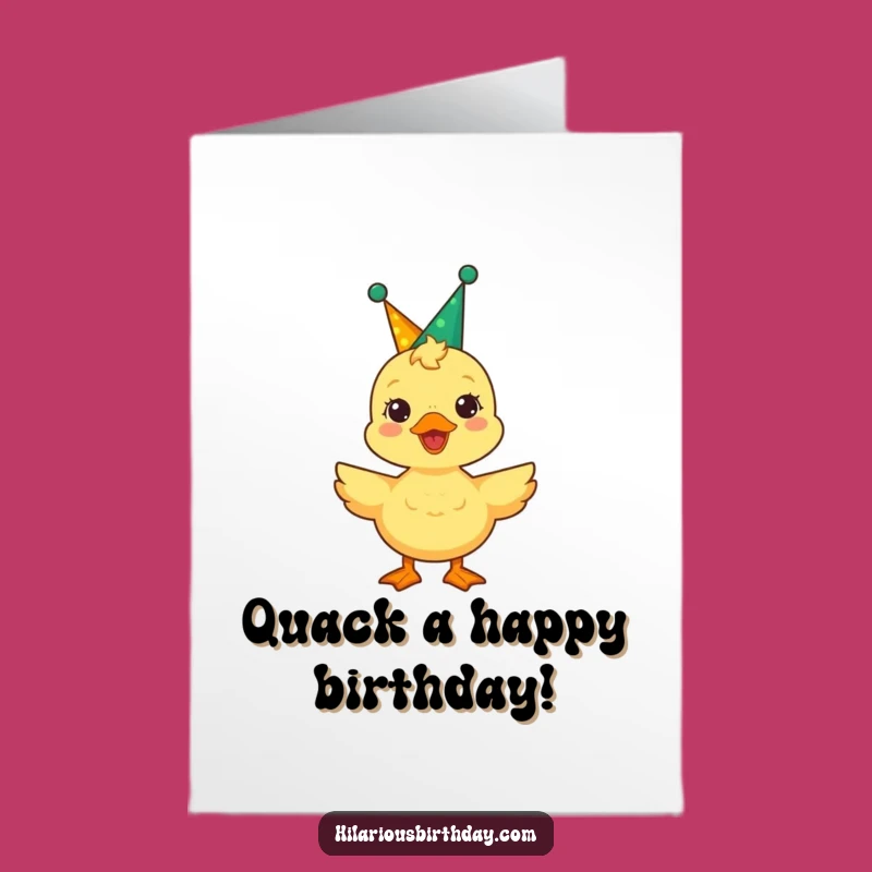 Free Printable Birthday Card: Duckling Party Crown! Funny Downloadable Gift