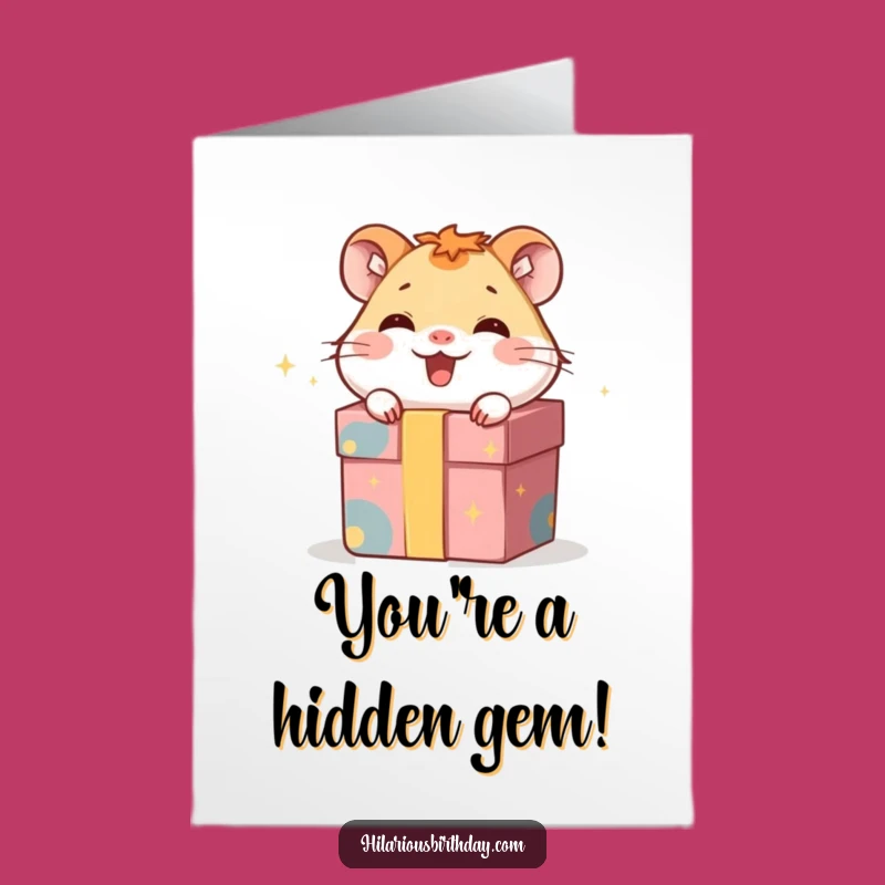 Free Printable Hamster Congrats Card: Funny Downloadable Gift for Hidden Delights