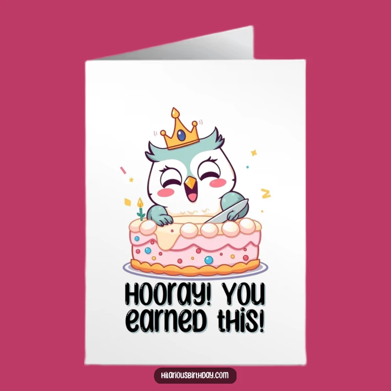 Free Printable Congrats Card: Owl's Celebration, Joyful Downloadable Gift