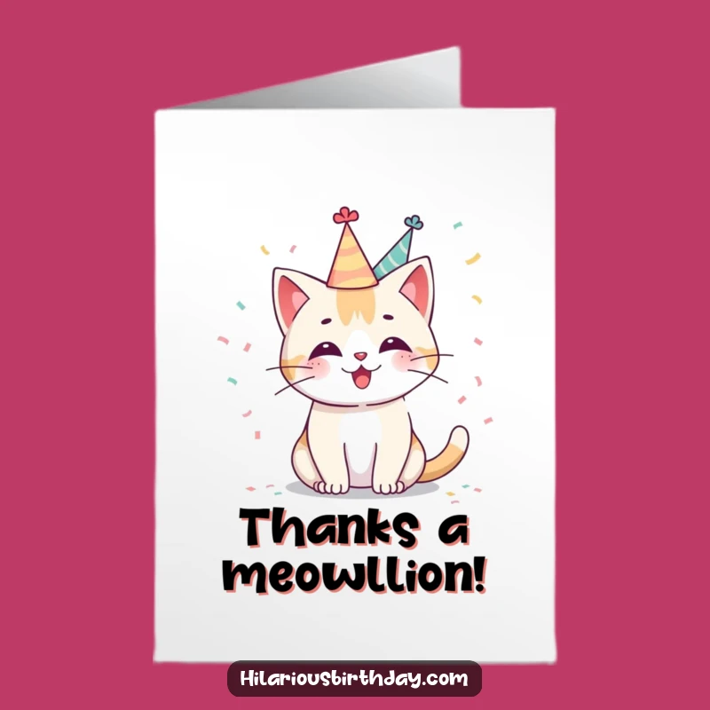 Free Printable Kawaii Cat Thank You Card: Sweet Downloadable Gift