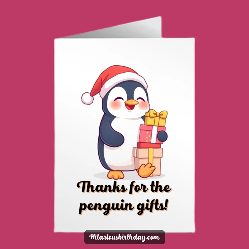 Free Printable Thank You Card: Giggling Penguin Gifts - Express Gratitude Humorously