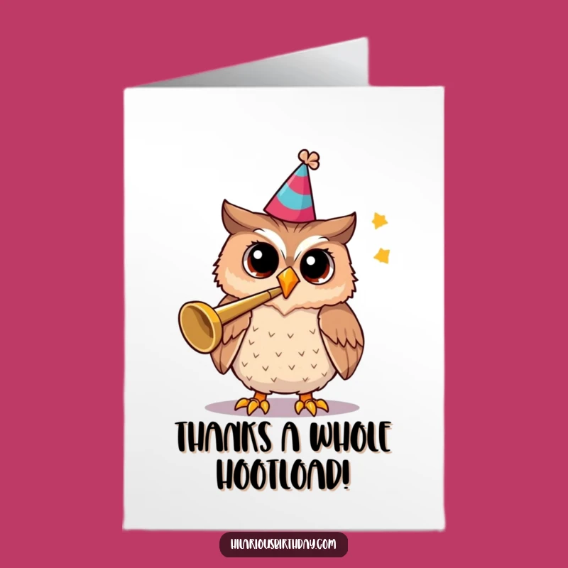 Free Printable Thank You Card: Owl Trumpet Thanks, Print at Home Music Appreciation