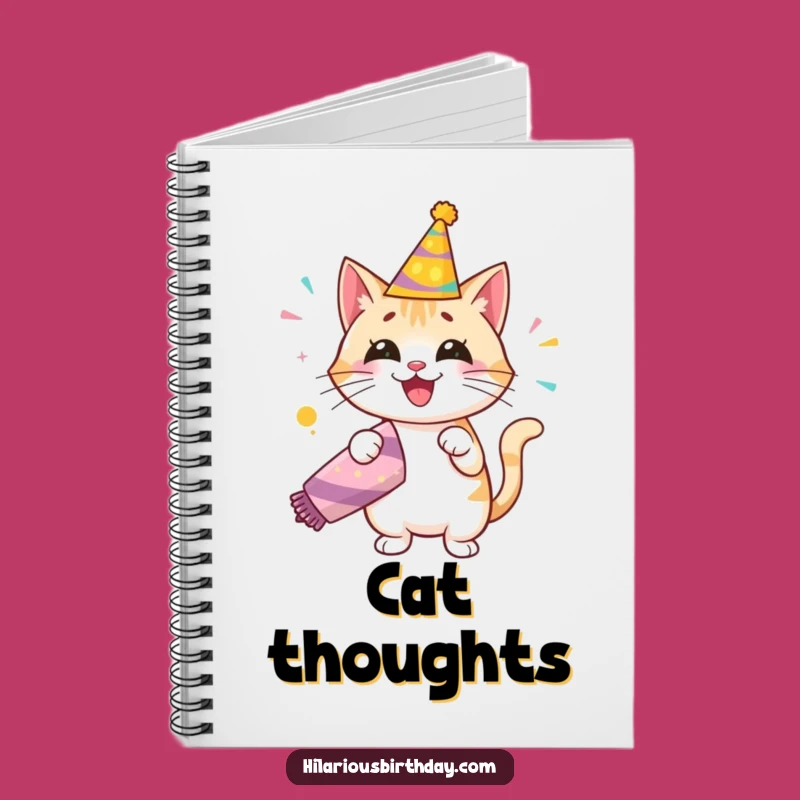 Funny Birthday Cat Notebook: Jot Down Party Plans with This Festive Design