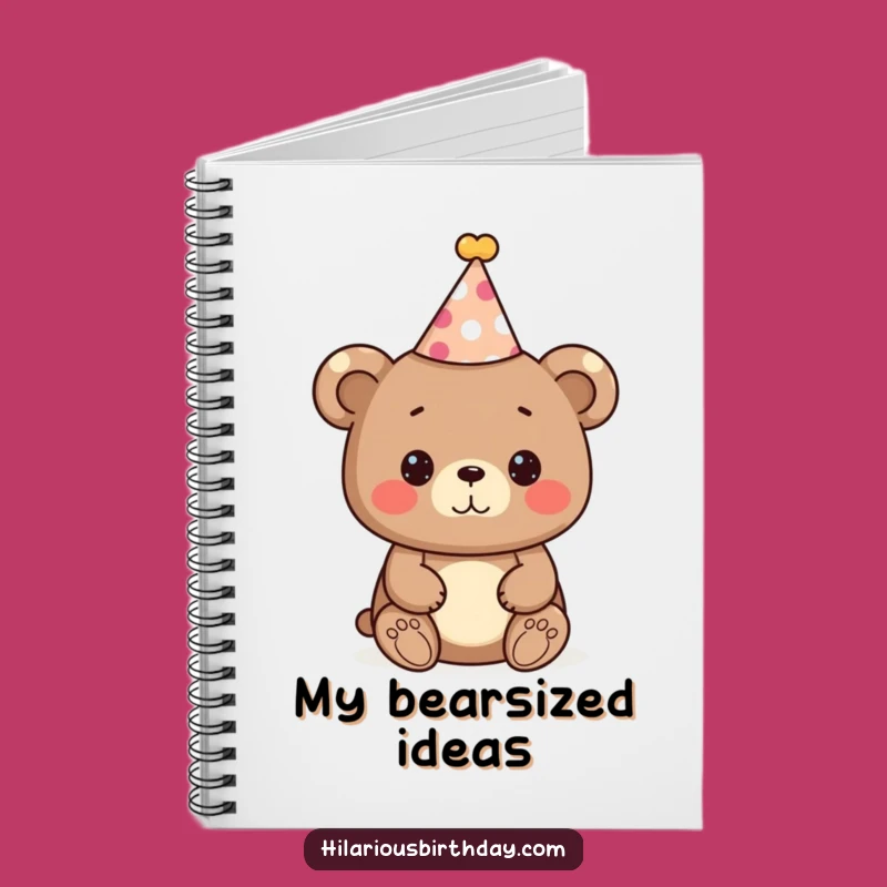 Funny Bear Party Notebook: Cute Festive Gift for Jotting Down Celebration Ideas