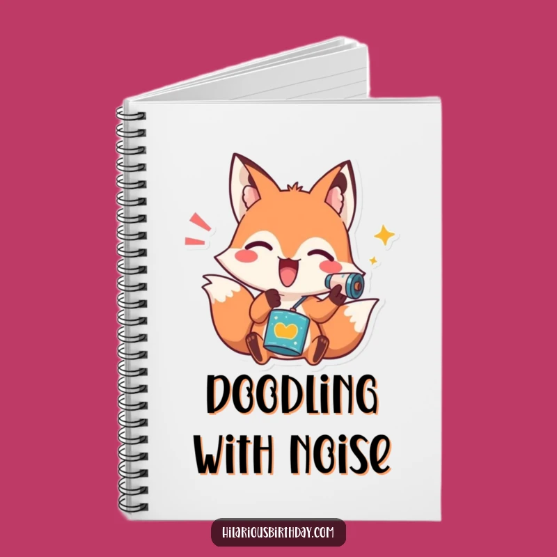 Funny Fox Noisemaker Notebook - Playful Journal for Energetic Ideas