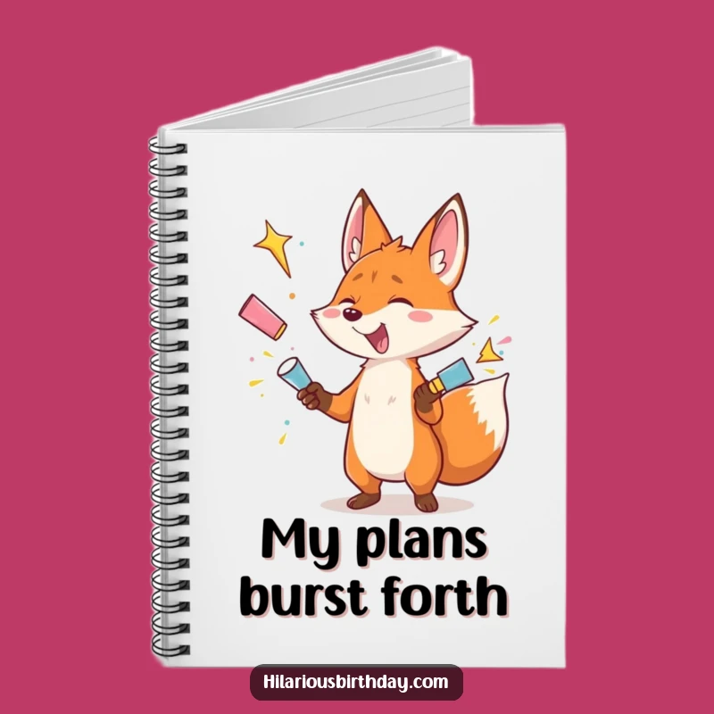 Funny Fox Notebook: Gleeful Popper Juggler, Hilarious Party Planning Gift