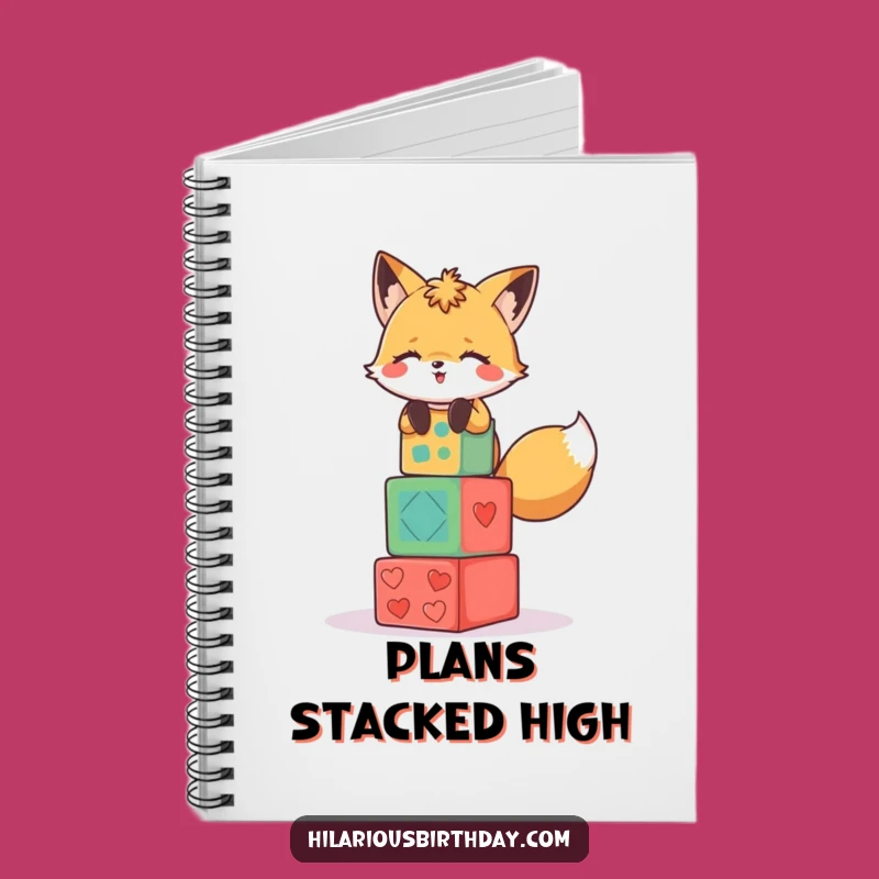 Funny Fox Party Blocks Notebook: Jot Down Ideas with Playful Spirit