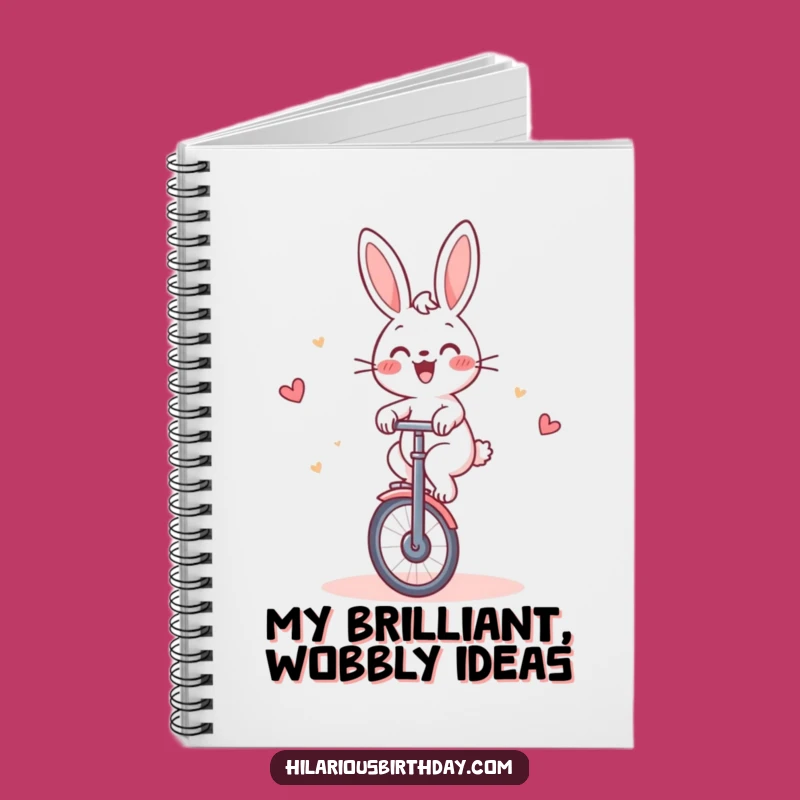 Funny Rabbit Unicycle Cake Notebook: Jot Down Ideas with Humorous Flair