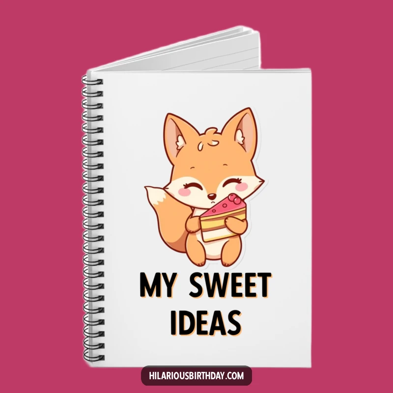 Funny Winking Fox Notebook: Jot Sly Ideas with Cake, a Great Writing Gift