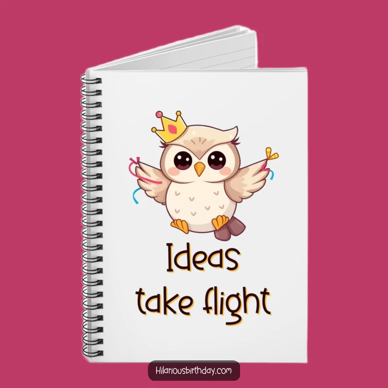 Funny Whimsical Owl Notebook: Party Character with Streamer - Journal!