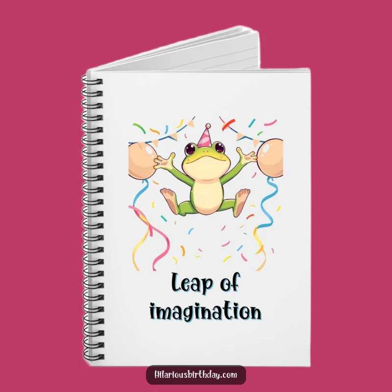 Funny Frog Streamer Notebook - Energetic Journal for Exciting Ideas