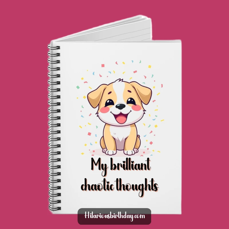Funny Dog Confetti Notebook: Joyful Pup Journal, Hilarious Gift for Writers