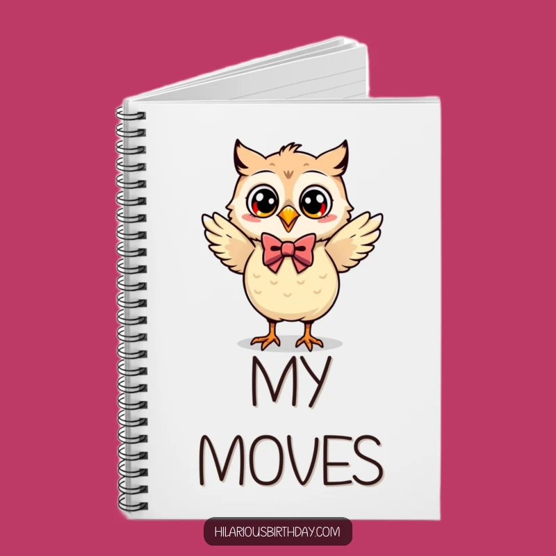Funny Kawaii Owl Notebook: Jot Down Laughs with Bow Tie Flair!