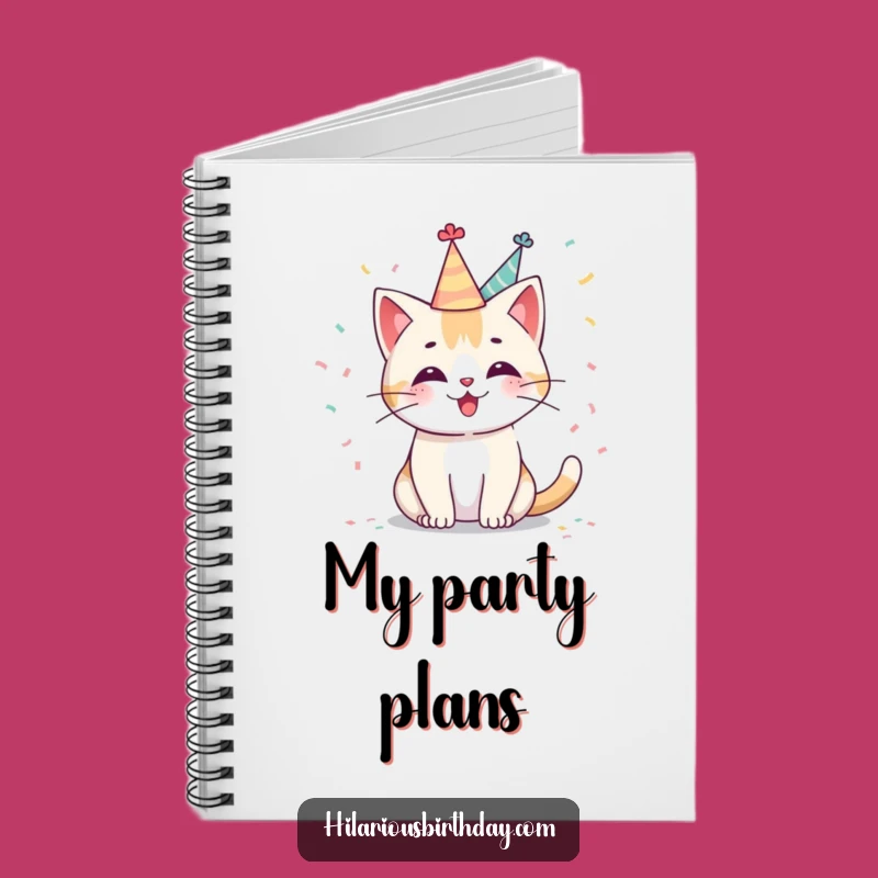Funny Kawaii Cat Party Notebook: Cute & Cheerful Journal for Notes