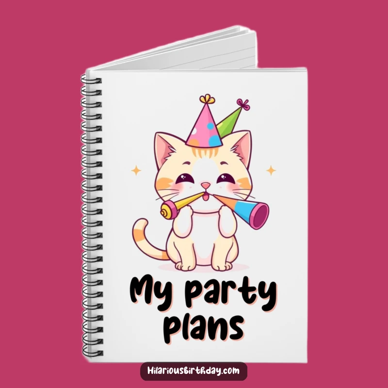 Funny Kawaii Cat Notebook: Party Plans!, A Creative Funny Gift!
