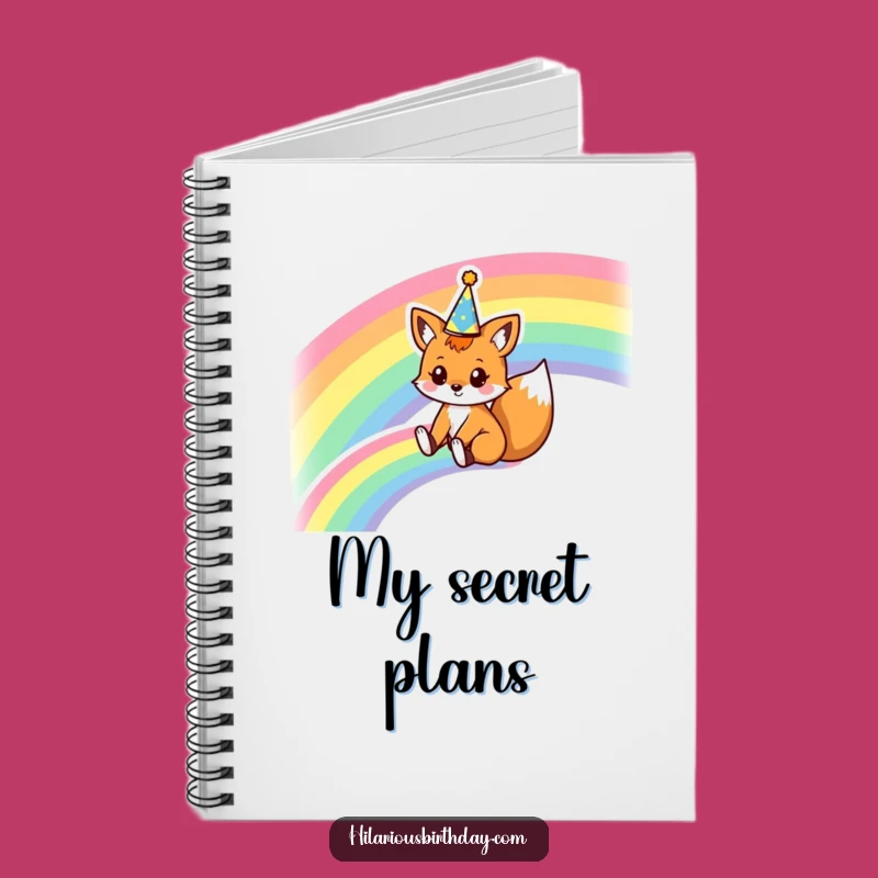 Funny Fox Rainbow Slide Notebook: Magical Notes, Fun & Humorous Diary!