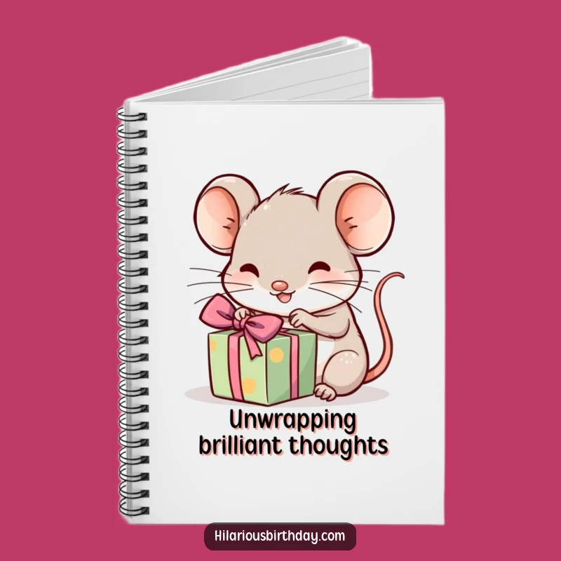 Funny Kawaii Mouse Gift Notebook - Present Ideas Journal Gift