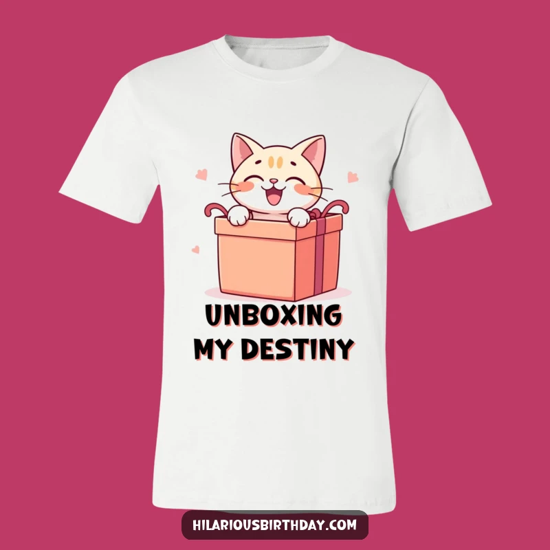 Funny Cat Gift T-Shirt: Eager Kitty Unboxing Tee, Hilarious Present for Cat Fans