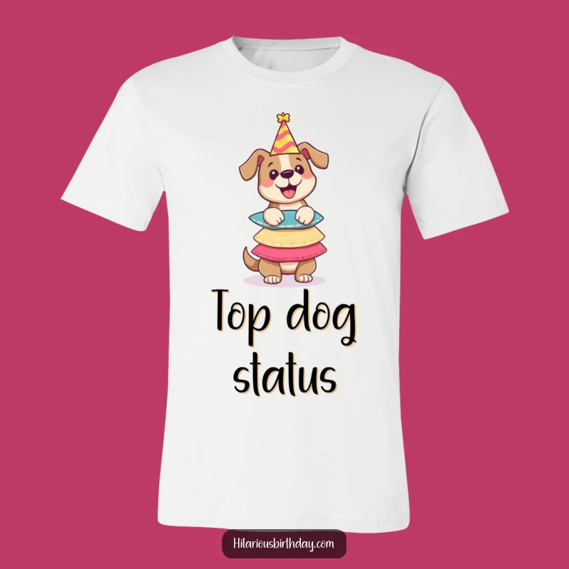 Funny Dog Party Hats T-Shirt: Hilarious Balancing Pup - Awesome Funny Gift Idea