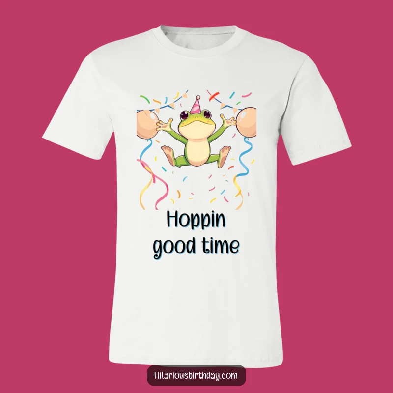 Funny Frog Streamer T-Shirt - Energetic Leaping Character Tee for Fun Lovers