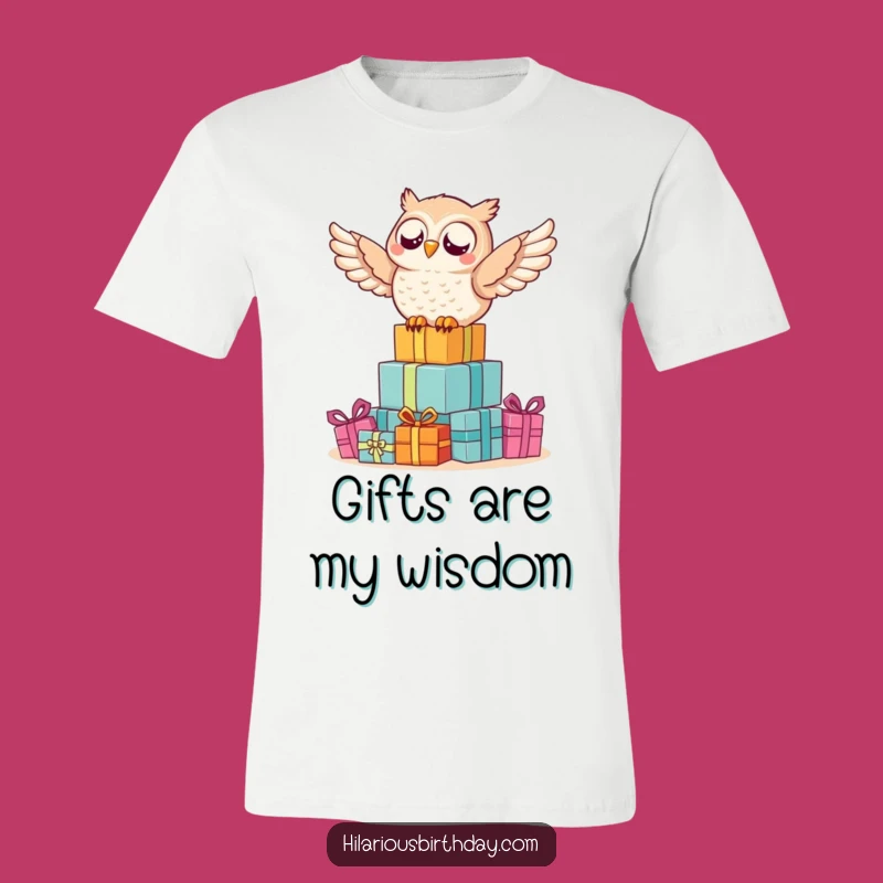 Funny Owl Gift T-Shirt: Delighted Rider Tee, Perfect Funny Gift!