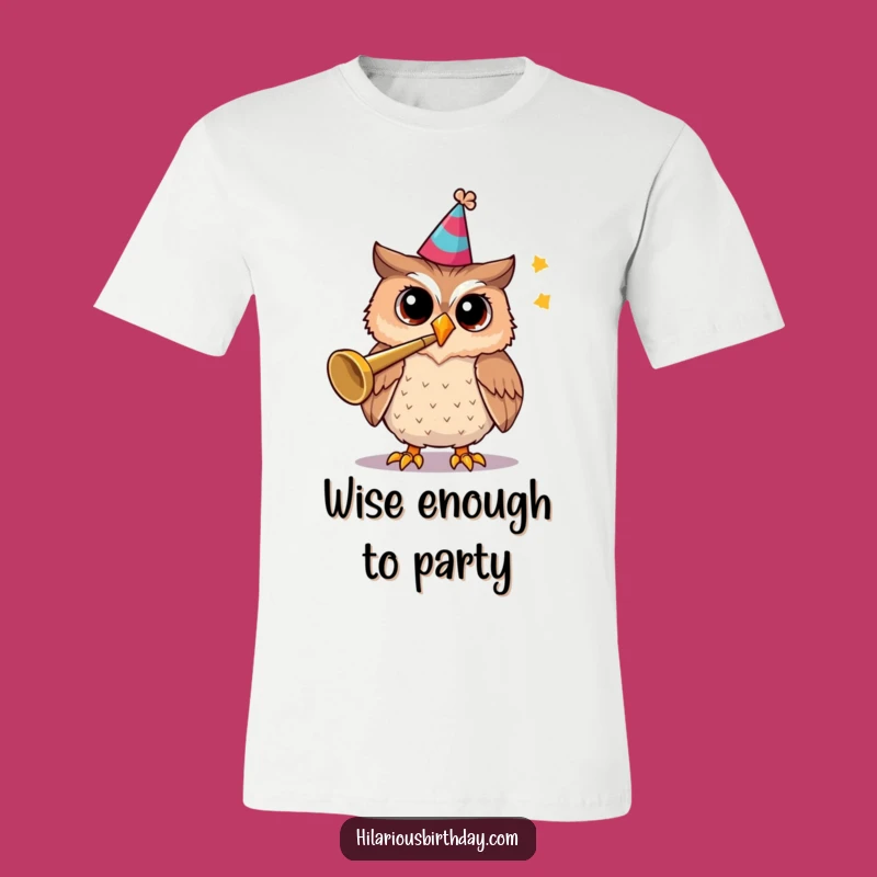 Funny Owl Party Trumpet T-Shirt: Wearable Cheer for Celebration Lovers