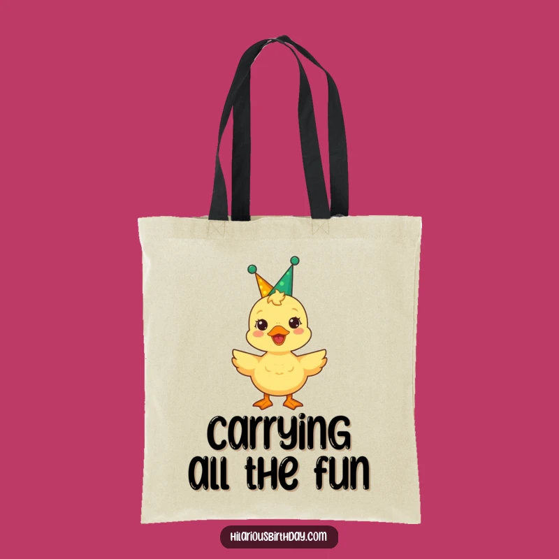 Funny Duckling Party Crown Tote Bag: Carry Your Fun Everywhere!