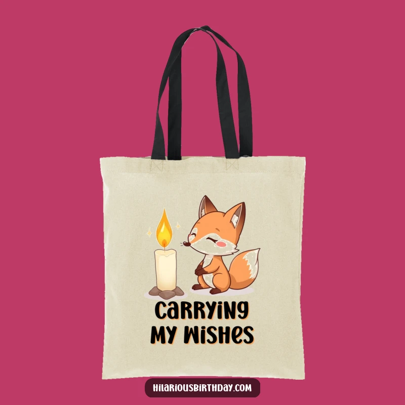 Funny Fox Birthday Tote Bag: Determined Fox Accessory, Perfect Funny Gift!