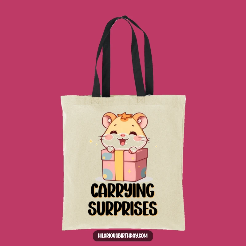 Funny Giggling Hamster Tote Bag: Carry Surprises, a Wonderful Gift