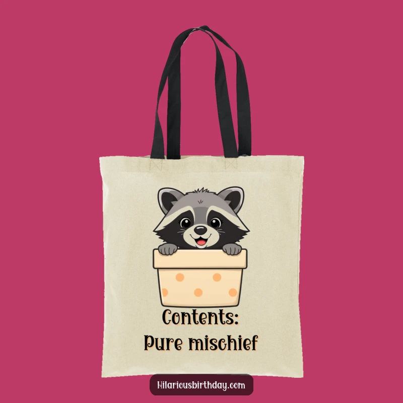 Funny Raccoon Gift Box Tote Bag: Carry Your Goods with Humorous Style, Great Funny Gift!