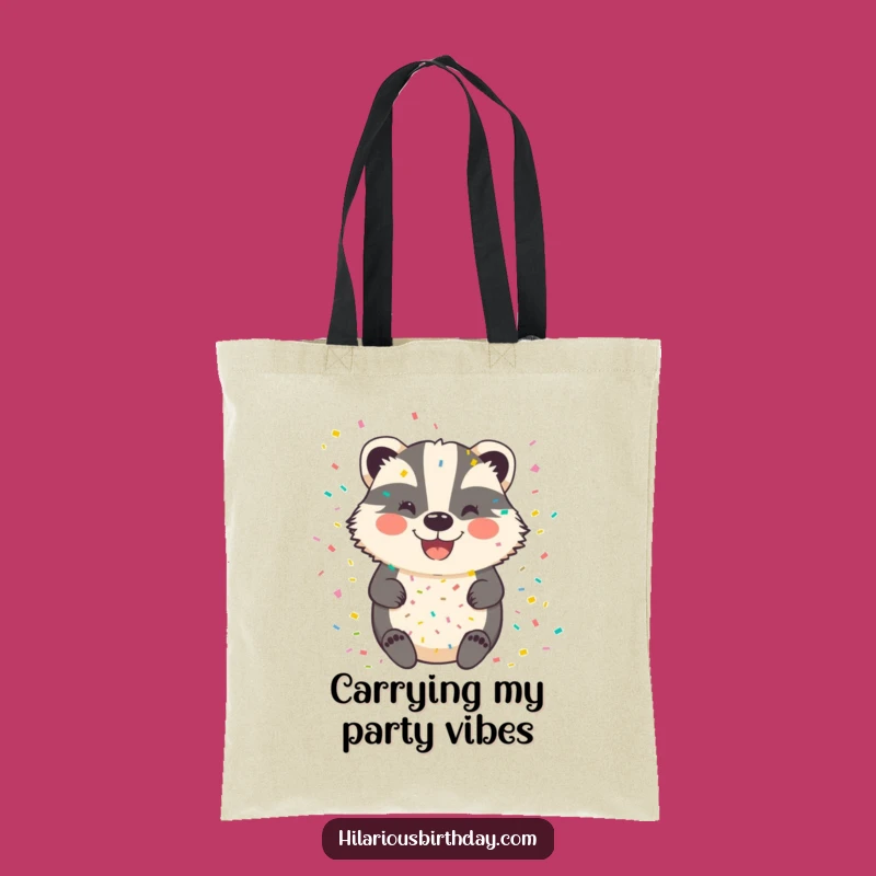 Funny Badger Confetti Tote Bag: Durable, Stylish, Perfect Funny Gift!
