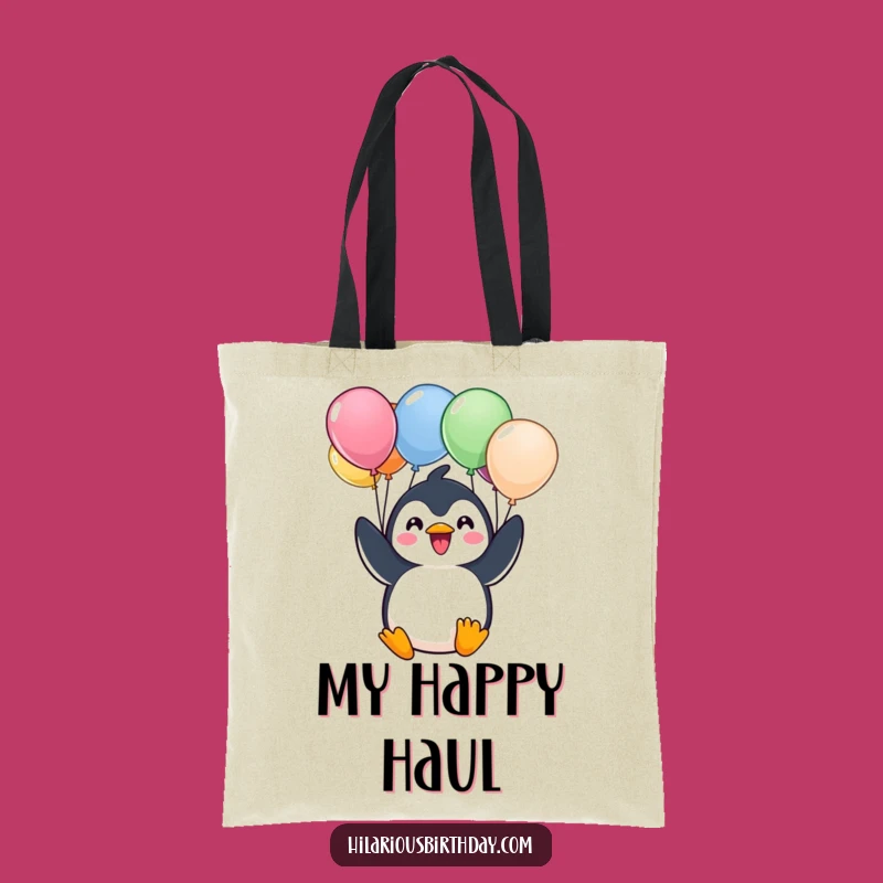 Funny Kawaii Penguin Balloon Tote Bag - Chic and Cheerful Carry-All