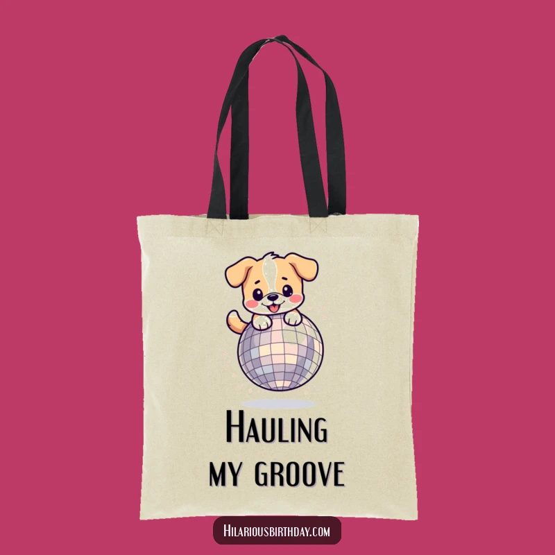 Kawaii Dog Disco Tote Bag Funny Gift: Carry the Beat!