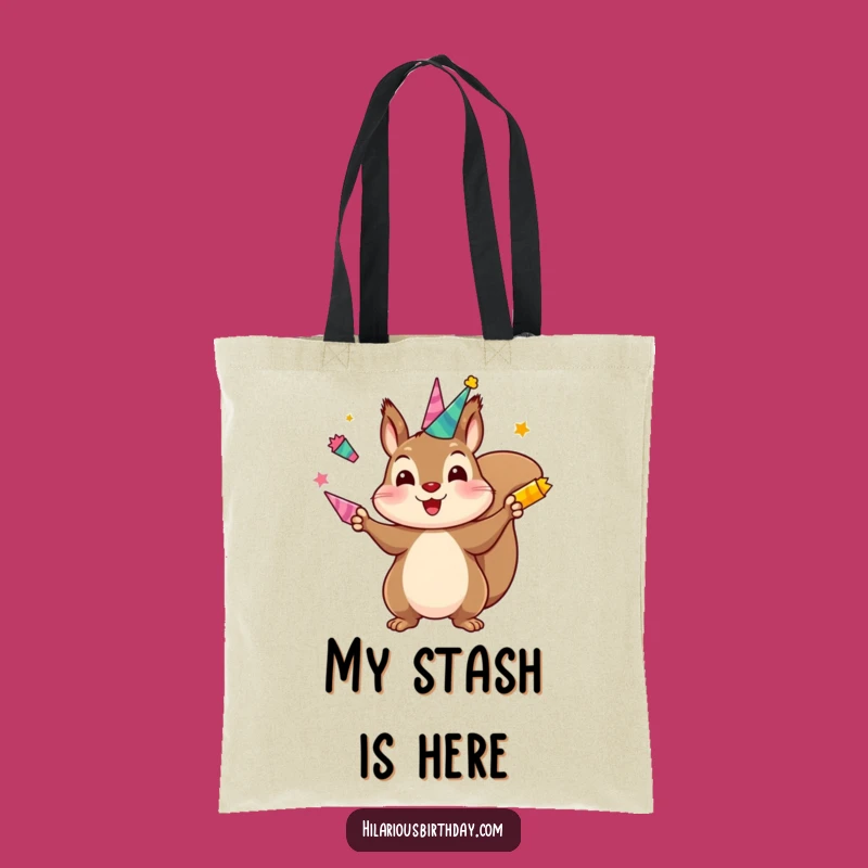 Funny Squirrel Juggling Tote Bag: Kawaii Party, Stylish & Humorous!